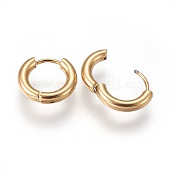 Orecchini a cerchio huggie in acciaio inossidabile placcato ionico (ip) 304&nbsp;X-EJEW-O087-06C