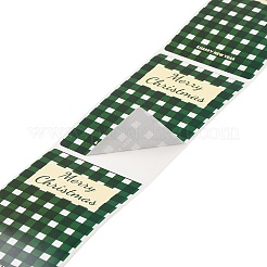 クリスマステーマ紙粘着ステッカー200枚  プレゼントデコレーション用  グリーン  80x50x0.1mm&nbsp;DIY-M070-02B