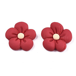 オペーク樹脂カボション  花  ミックスカラー  1x1x1/4インチ（24x24x6mm）&nbsp;CRES-S307-012