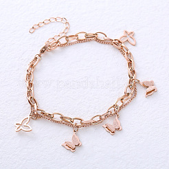 Многослойные браслеты из нержавеющей стали в европейском стиле XJ2407