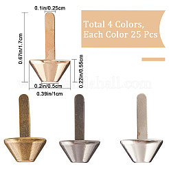 100 шт. 4-х цветные железные гвозди IFIN-GF0001-34C