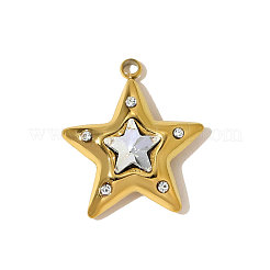 Подвески из нержавеющей стали 304 со стразами&nbsp;STAS-OY009-96G