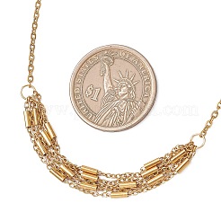 Подвеска в виде цепочки из нержавеющей стали 304 с колонновидными звеньями&nbsp;NJEW-JN05934