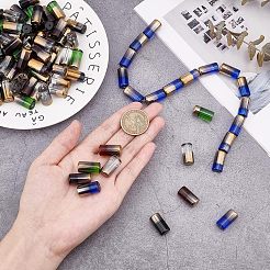 5 нить 5 цвета полугальванизированные стеклянные бусины&nbsp;EGLA-NB0001-18