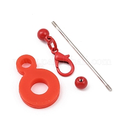 Подвесные украшения из силикона и алюминия&nbsp;HJEW-D005-02