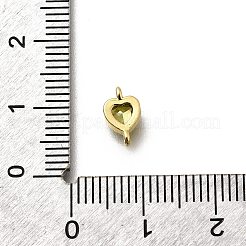 Herz Messing Zirkonia Verbindungsstück Charms&nbsp;KK-P295-34G-03