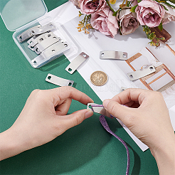 20 шт. 201 нержавеющая сталь изогнутые прямоугольные соединительные подвески&nbsp;STAS-HY0001-85