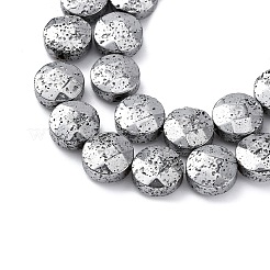 Гальванические бусины из натуральной лавы G-A256-F01-01B