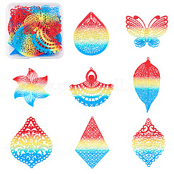 32 шт. 8 стильных филигранных подвески из нержавеющей стали 430&nbsp;STAS-BY0001-05