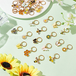 Сплав эмаль и смола и горный хрусталь плетение подвески для волос украшения зажимы PALLOY-AB00088