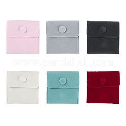 6 pz 6 colori sacchetti di gioielli quadrati in velluto&nbsp;TP-LS0001-05