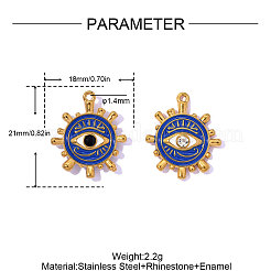 304 Edelstahl-Emaille-Anhänger&nbsp;STAS-OY016-60G