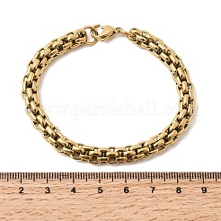 Bracelets à maillons carrés en acier inoxydable 304 pour femmes et hommes&nbsp;BJEW-K305-13G
