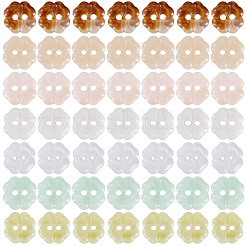 70pcs 7 Farben Harzknöpfe&nbsp;BUTT-TA0001-42