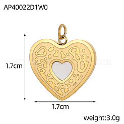 Подвески в виде ракушек из нержавеющей стали 304 STAS-OY004-94G