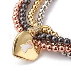 Perles en laiton stretch bracelets&nbsp;BJEW-JB05952-01