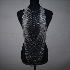 Chaînes de corps sexy en alliage de cristal strass multicouches pour boutique de nuit&nbsp;WG459FD-01