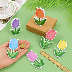 6шт 6-х цветный тюльпан ПВХ украшение для витрины&nbsp;DJEW-WH0042-102