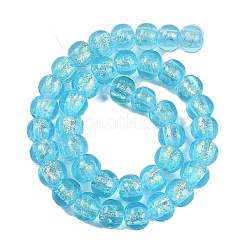 Нити из фольгированных бусин лэмпворк ручной работы&nbsp;FOIL-K003-04G