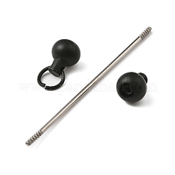 Barre de porte-clés en plastique perlée pour la fabrication de bijoux et l'artisanat&nbsp;AJEW-C040-01F-1