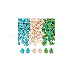 120 шт. 3-х цветные синтетические бирюзовые бусины G-NB0005-48