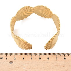 Браслеты-манжеты из нержавеющей стали 304 для женщин AJEW-P127-20G