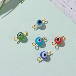 Ручной работы дурной глаз соединители лэмпворк линки&nbsp;PALLOY-JF00598