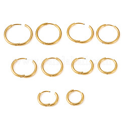 10 шт. серьги-кольца хагги-хуп из хирургической нержавеющей стали 316L 5 размера для девушек и женщин EJEW-TA0001-10