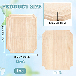 長方形の木製ディスプレイ台座  ジュエリープレゼンテーションボード  バリーウッド  25x20x1.65cm&nbsp;ODIS-WH0086-132A
