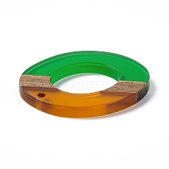 Pendentifs en résine transparente et bois de noyer&nbsp;RESI-M027-01B