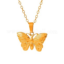 Collane con ciondolo a farfalla in acciaio inossidabile 304 per donna&nbsp;IP3230-2
