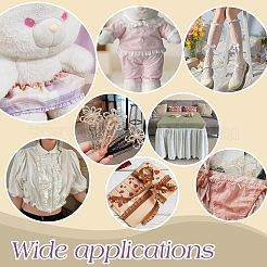 28 ярд двухцветного нейлонового эластичного кружева с оборками&nbsp;OCOR-GA0002-74