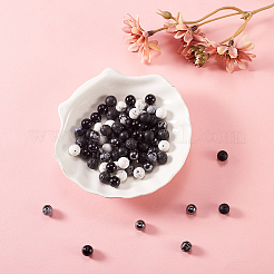 120шт 6 стиля натуральных и синтетических драгоценных камней круглые бусины наборы G-CJ0001-46