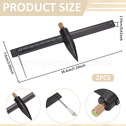 プラスチック切断ゲージ  セラミック＆クレイツール用  ブラック  184x76x15.5mm&nbsp;AJEW-WH0696-633