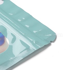 Прямоугольные блестящие голографические пакеты из ПВХ с застежкой-молнией ABAG-P011-01G-01