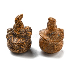 Halloween natürliche Jade Home Display Dekorationen&nbsp;G-PW0004-53H-02