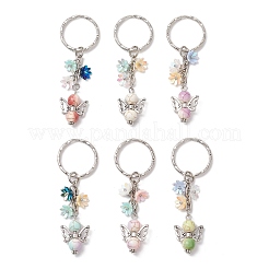 6 llavero con colgante de ángel de turquesa sintética de 6 colores&nbsp;KEYC-JKC01107
