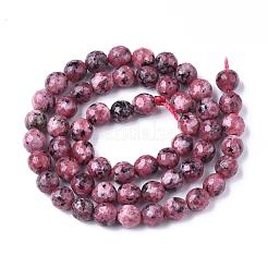 Натуральная нить из кунжутной яшмы / киви G-R346-8mm-28