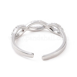 Кольцо-манжета с овальной открытой манжетой из прозрачного кубического циркония RJEW-E072-04P