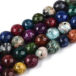 Chapelets de perles en jade blanc naturel teinté&nbsp;G-T139-8mm-60-06