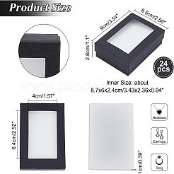 Прямоугольник День Святого Валентина представляет пакеты картонные коробки комплект ювелирных изделий CBOX-NB0001-04