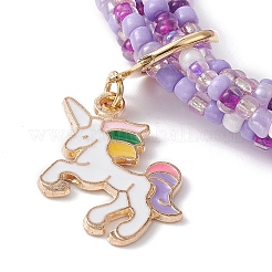Bracciale multifilo con perline di semi di vetro&nbsp;BJEW-JB09527-01
