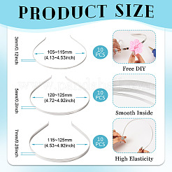 30 шт. 3 стиля аксессуаров для волос с железной фурнитурой для резинок для волос&nbsp;OHAR-TA0001-08A