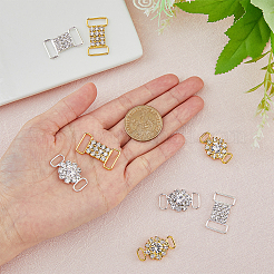 8 шт. 4 стиля латунные подвески-коннекторы со стразами&nbsp;KK-HY0003-35