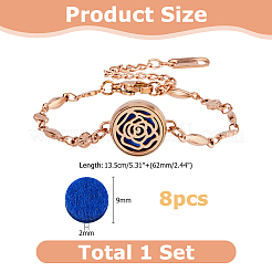 1 ensemble de bracelets à maillons ovales en acier inoxydable de 1 couleurs&nbsp;BJEW-HS0001-10