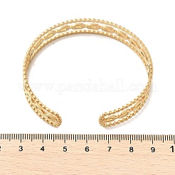 Полые браслеты-манжеты из нержавеющей стали 304 для женщин&nbsp;BJEW-B120-06G-02