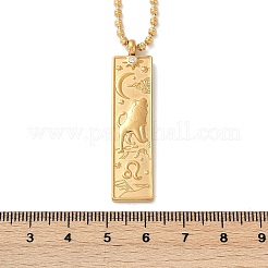 Collane con ciondolo a forma di costellazione rettangolare in zirconia cubica trasparente in acciaio inossidabile 304 per donna e uomo&nbsp;NJEW-S435-01G-E