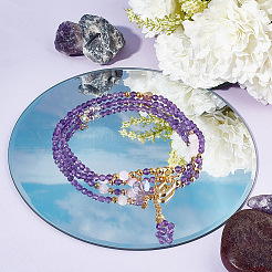 1 нить натуральных аметистовых бусин G-OC0005-39