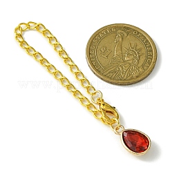 Alliage avec décorations de pendentif de tasse en strass de verre à facettes&nbsp;HJEW-JM01788