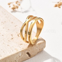 Кольца крест-накрест из нержавеющей стали 304 RJEW-Q012-08G